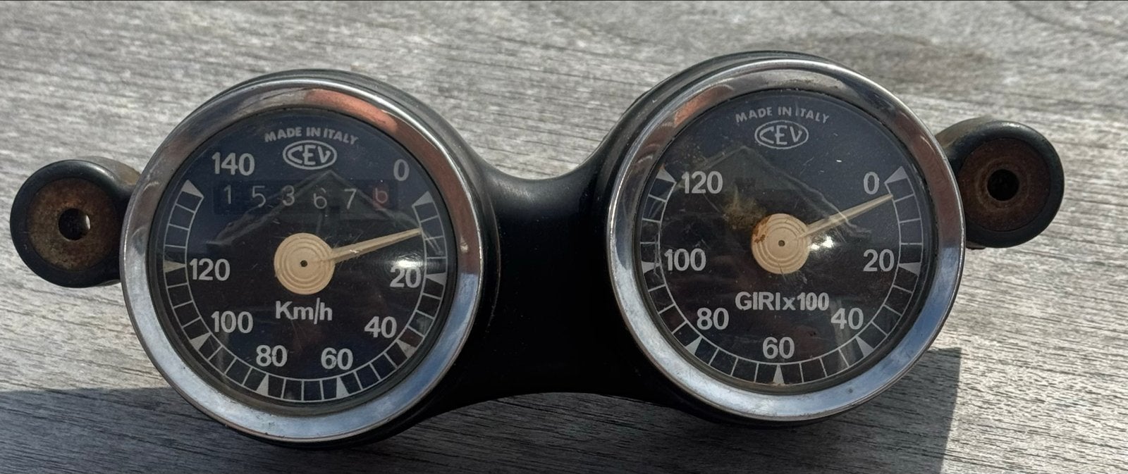 Vintage CEV snelheidsmeter en toerenteller set Ducati, Ophalen of Verzenden, Gebruikt
