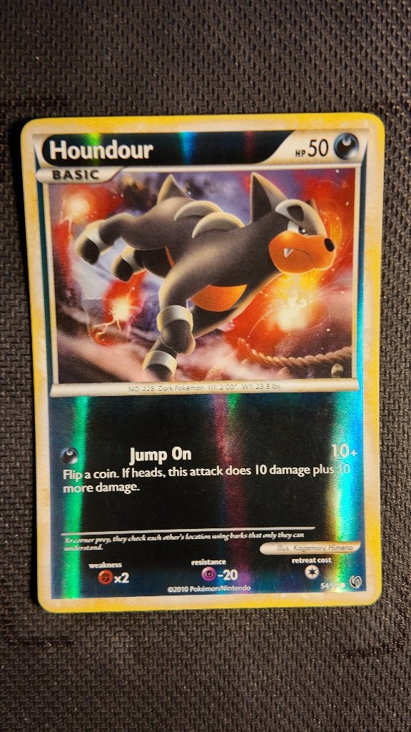 Houndour 54 HS—Undaunted | Pokemon kaart, Ophalen, Zo goed als nieuw, Losse kaart, Foil