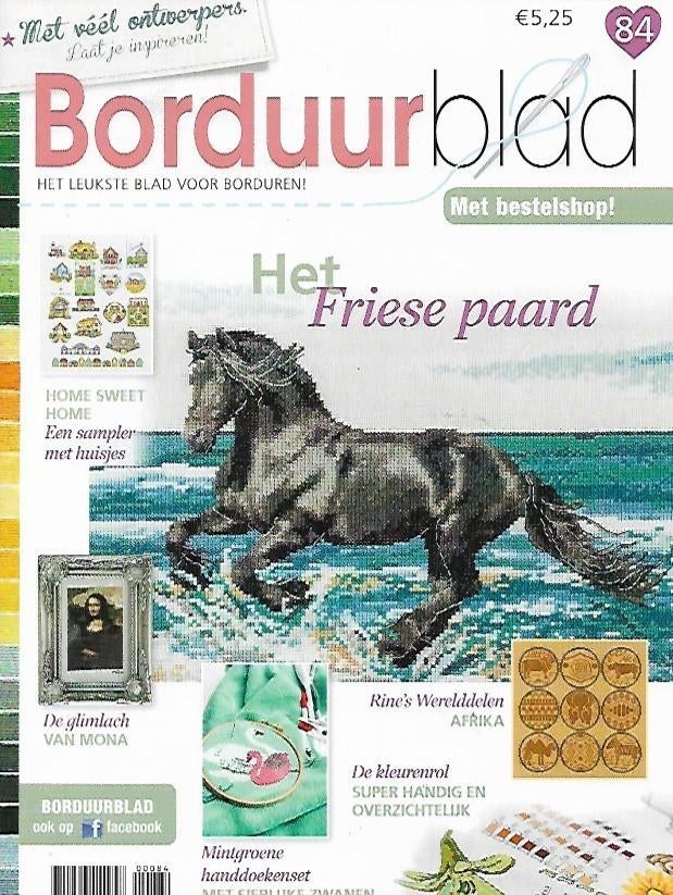 Borduurblad 84 met patronen, Boeken, Ophalen of Verzenden, Zo goed als nieuw, Borduren en Naaien