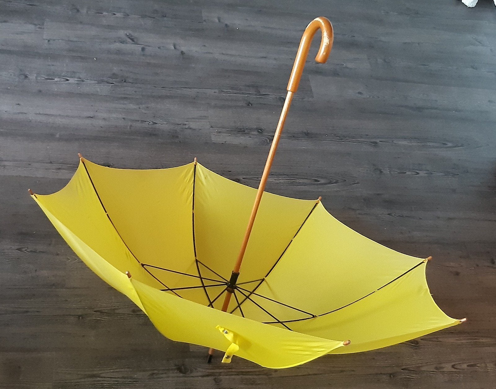 Gele paraplu - diameter 100 cm, lengte 88 cm, Sieraden, Tassen en Uiterlijk, Paraplu's, Ophalen of Verzenden, Zo goed als nieuw