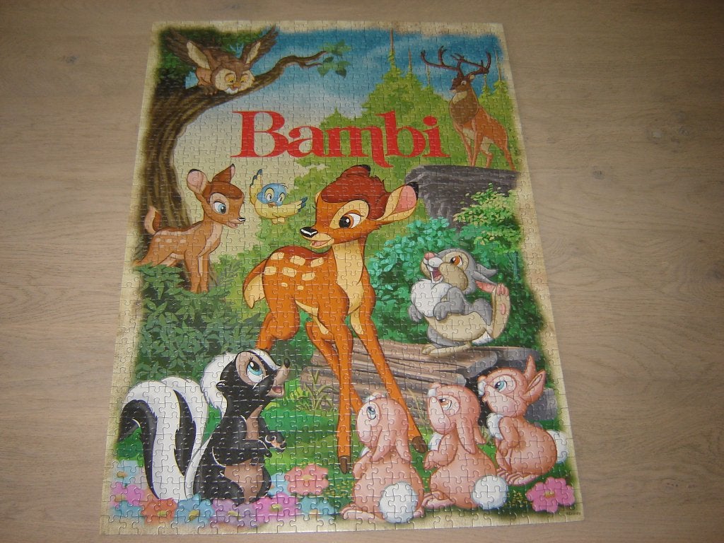Puzzel Jumbo DISNEY BAMBI 1000 st., Hobby en Vrije tijd, Denksport en Puzzels, Ophalen of Verzenden, 500 t/m 1500 stukjes, Zo goed als nieuw