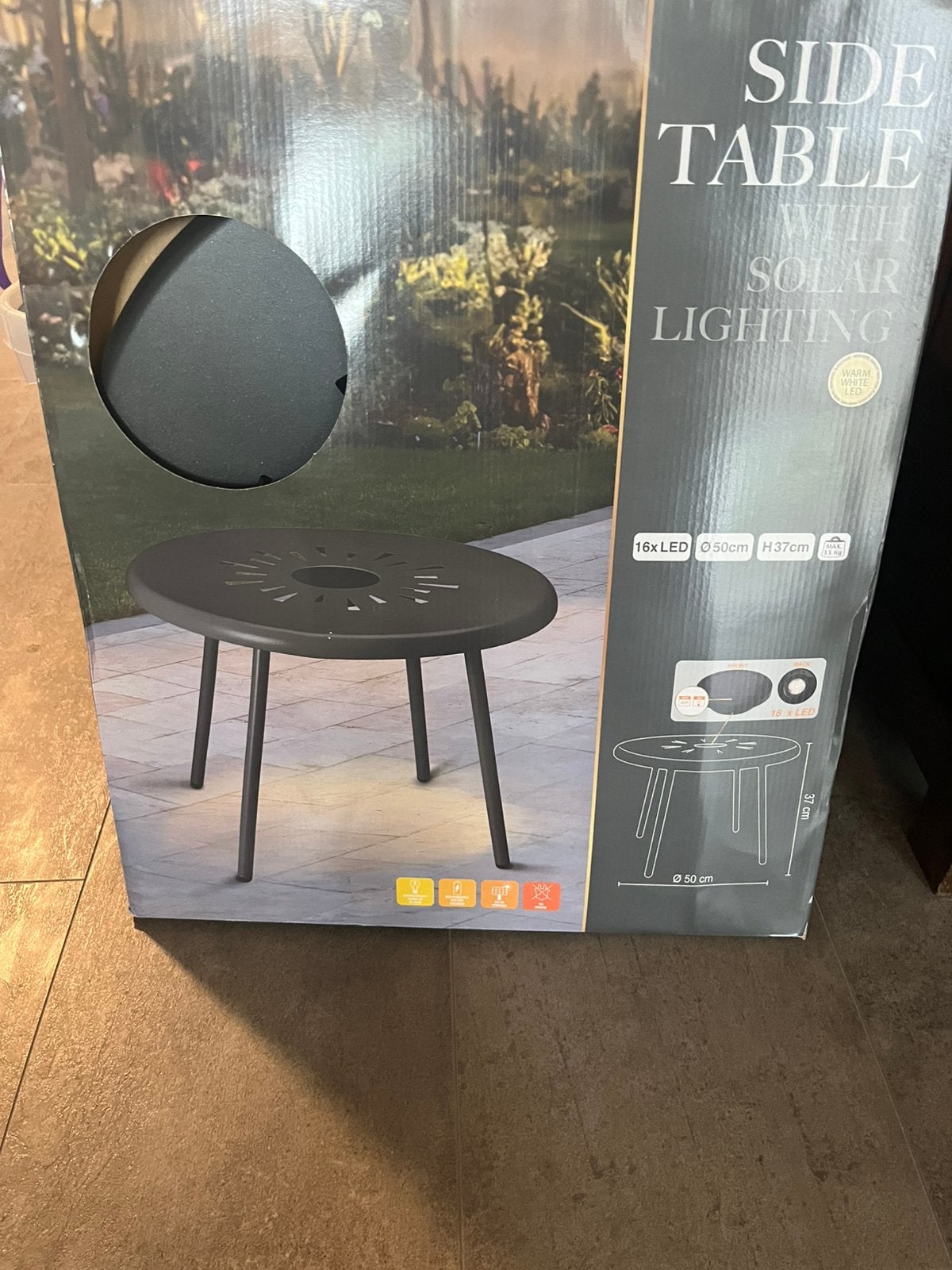 Bijzettafeltje, Huis en Inrichting, Tafels | Bijzettafels, Minder dan 55 cm, Rond, Nieuw, Ophalen