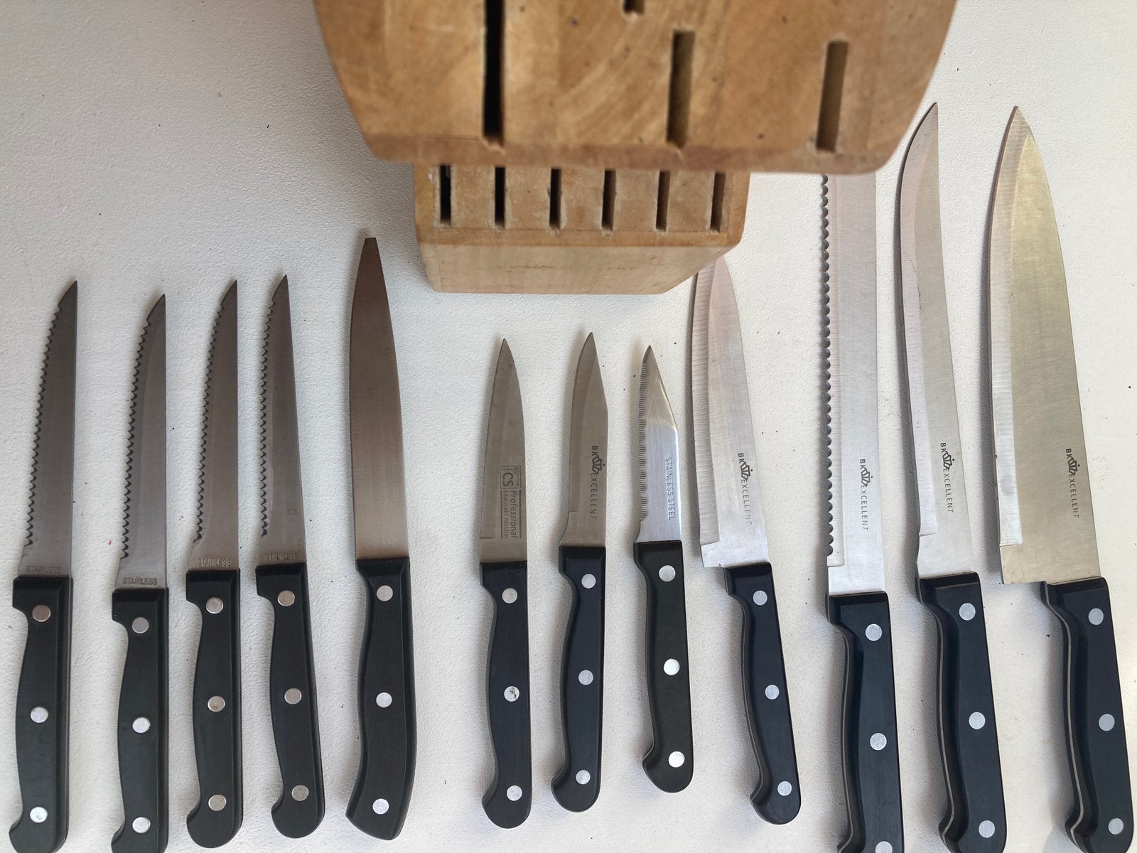 Messenset met blok, Ophalen, Gebruikt