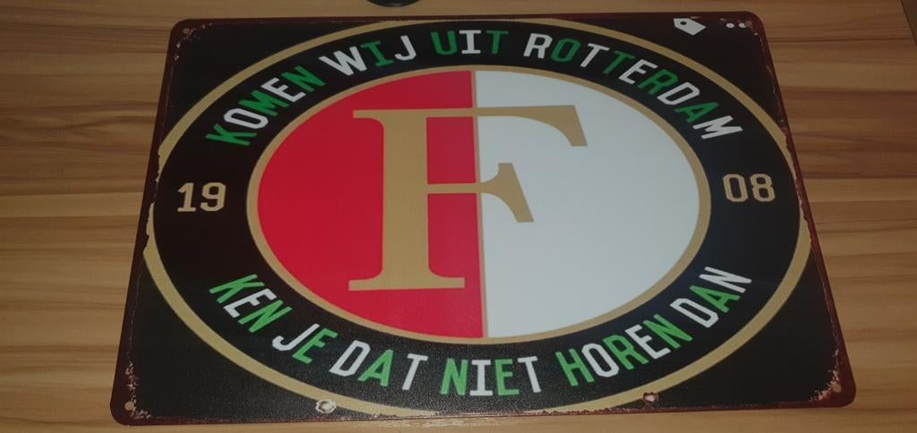 wandbord van Feyenoord,, Ophalen of Verzenden, Nieuw, Feyenoord, Overige typen