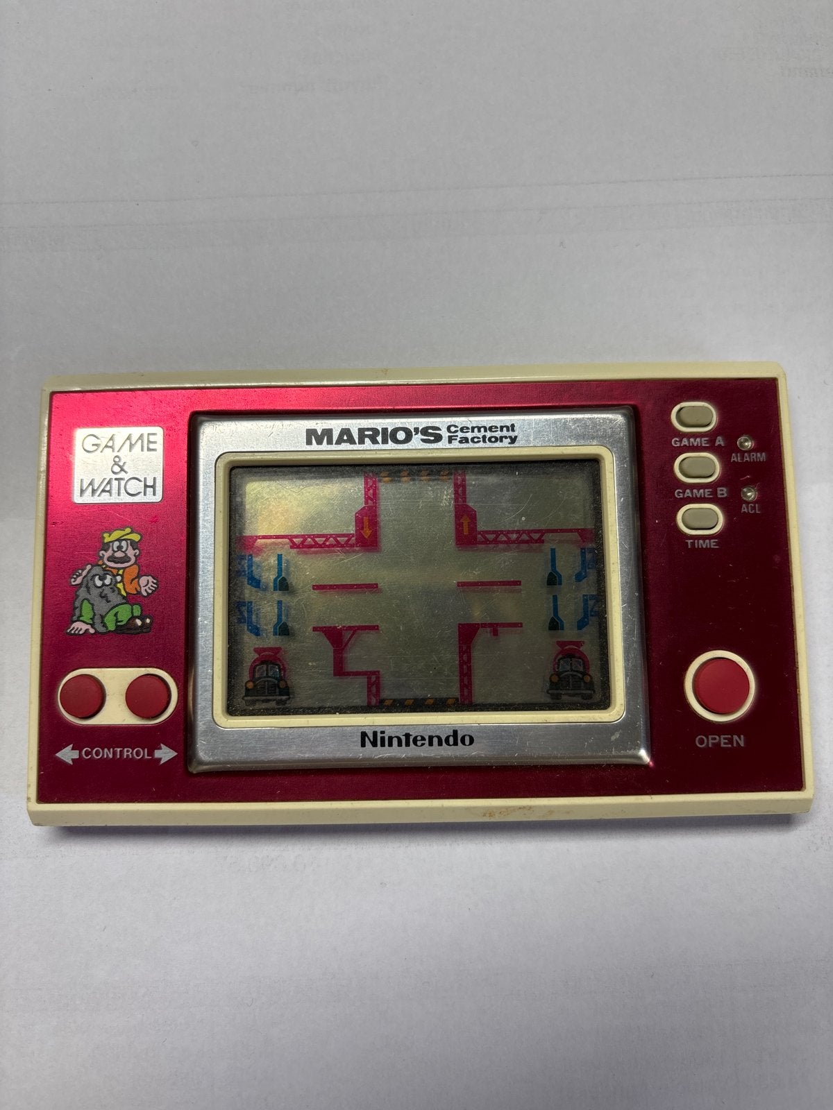 Nintendo Game & Watch Mario's Cement Factory, Ophalen of Verzenden, Gebruikt, Overige modellen