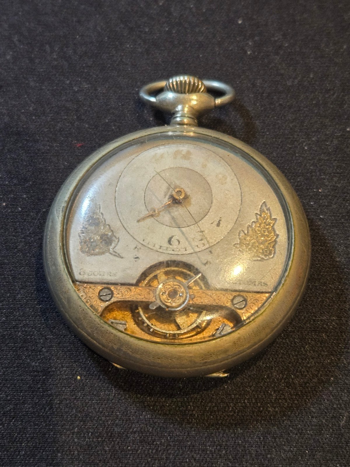 Zeldzaam Octomas Zilveren Zakhorloge met 8-daags Uurwerk, Ophalen of Verzenden