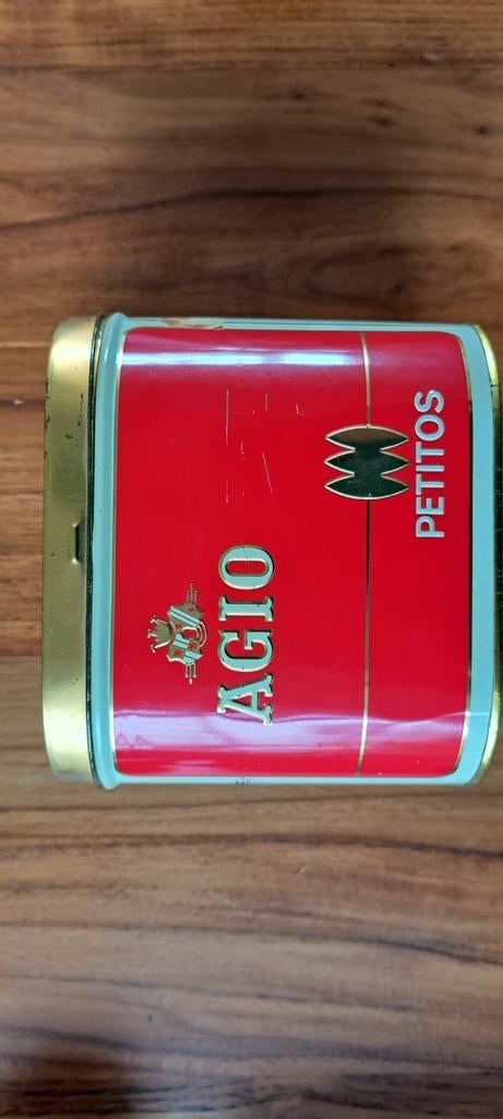 Agio sigarenblikje, Ophalen of Verzenden, Gebruikt, Tabaksdoos of Verpakking