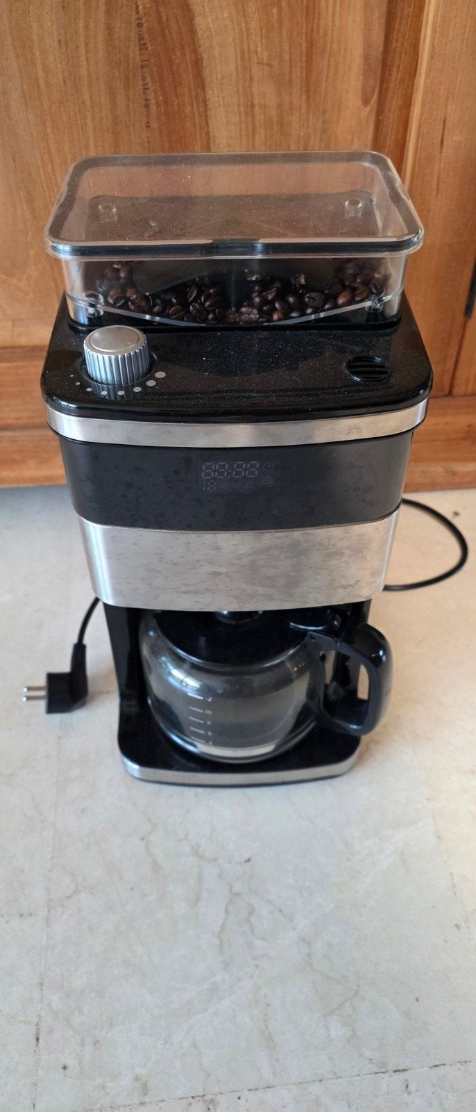 Koffie machine met bonen, Ophalen