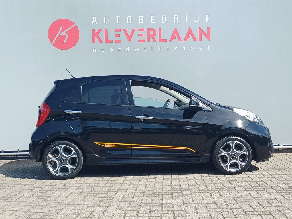 Kia Picanto 1.2 CVVT SportsLine Black & Yellow Edition 14/50, Auto's, 86 pk, Gebruikt, 4 cilinders, Automatische klimaatregeling