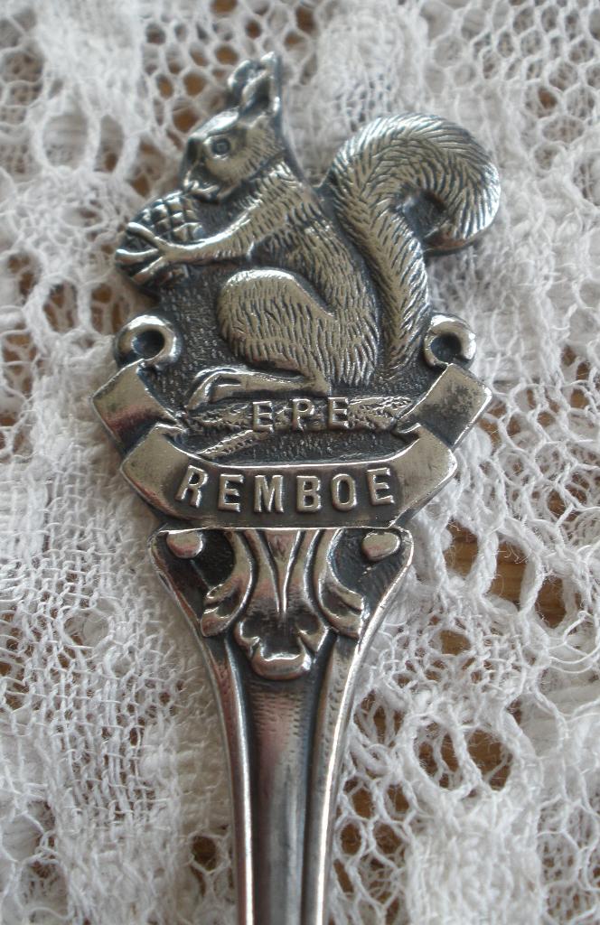 Oud verzilerd lepeltje Epe - Remboe / Eekhoorn (O-BLD), Ophalen of Verzenden