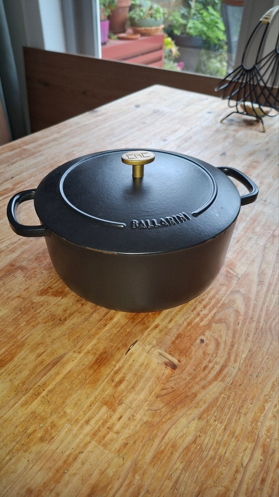 Ballarini Gietijzeren Braadpan - Zwart, Zo goed als nieuw, Huis en Inrichting, Ophalen, Zo goed als nieuw, Met deksel, Overige merken