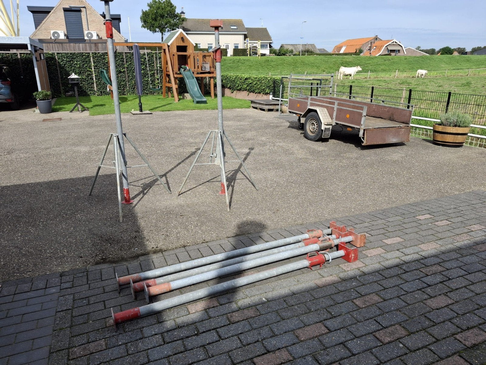 Stempelbok en schroefstempels te koop, Doe-het-zelf en Verbouw, Ophalen, Gebruikt, Overige typen, 2 tot 5 meter