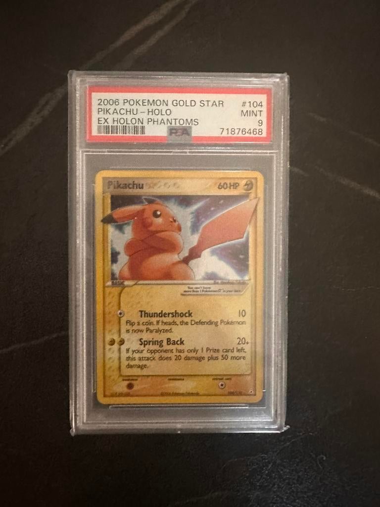 Gold star pikachu PSA 9, Ophalen, Zo goed als nieuw