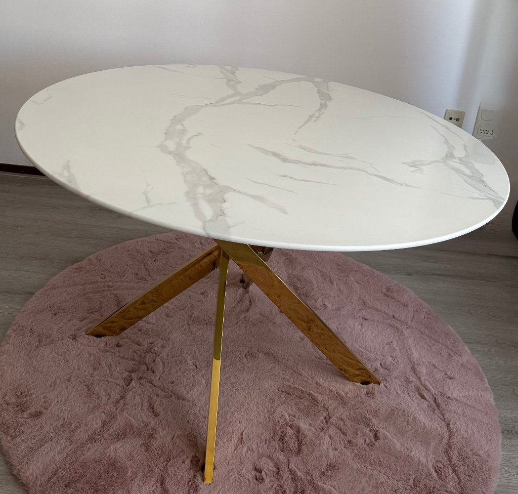 Ronde tafel, Ophalen, Gebruikt, Rond, Glas