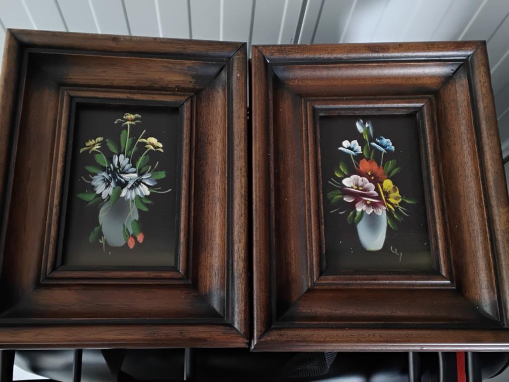 2 prachtige schilderstukjes 25 x 20, Ophalen of Verzenden