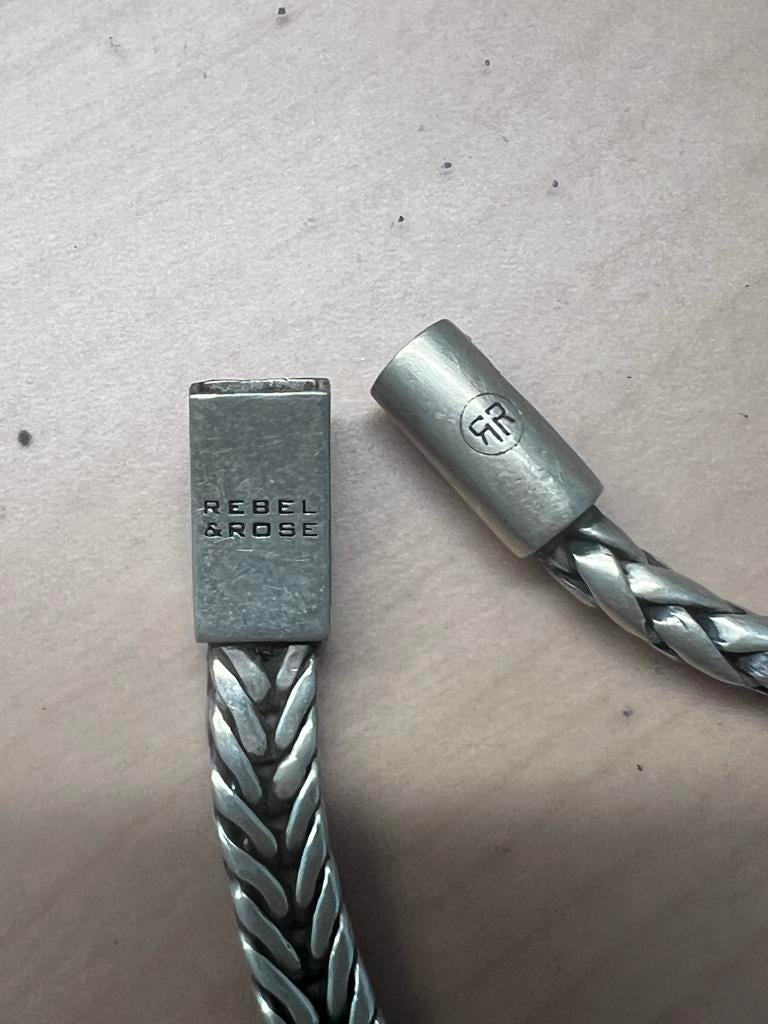 Rebel & Rose Zilveren Gevlochten Armband, Ophalen of Verzenden, Zo goed als nieuw