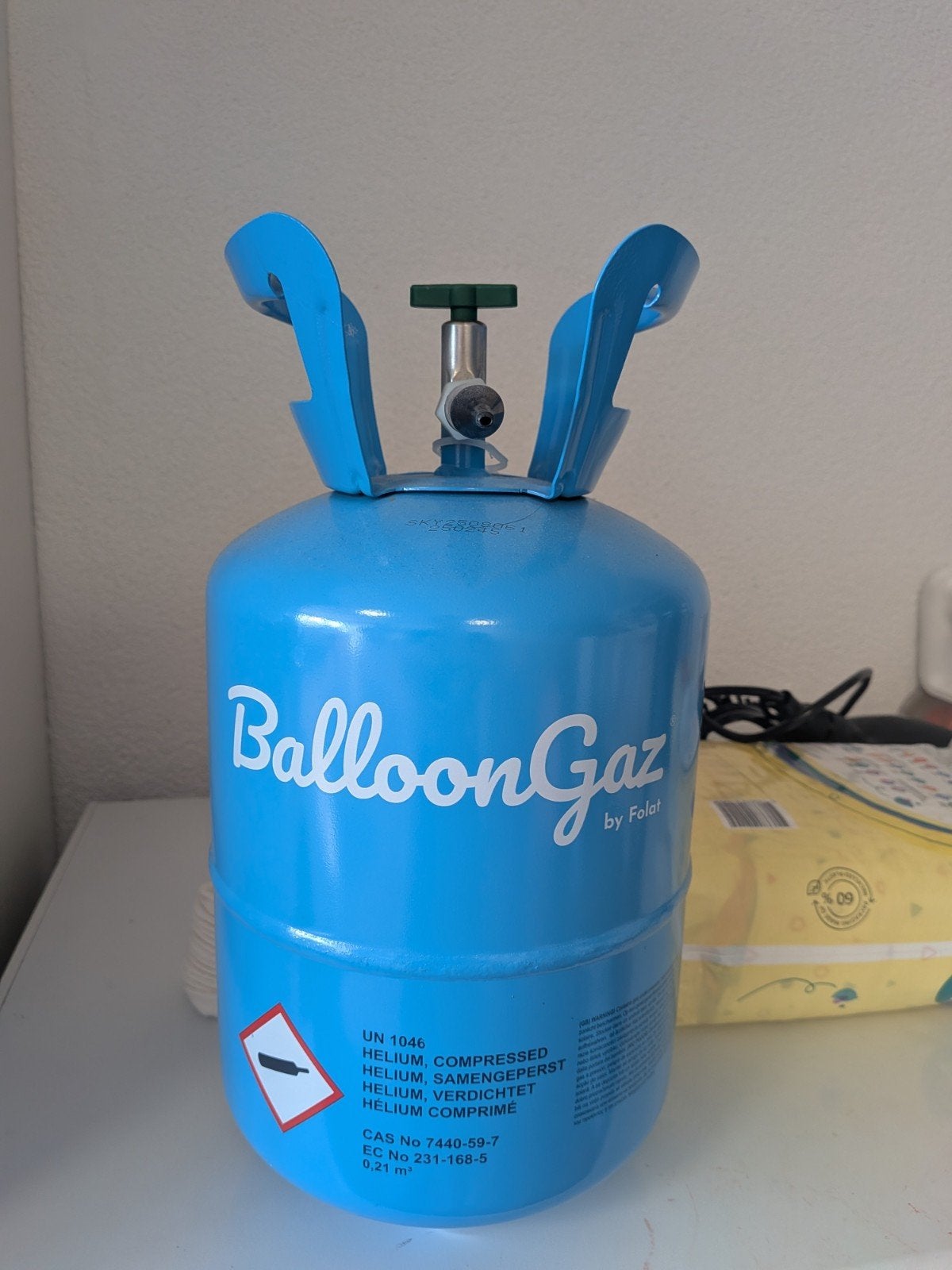 balloongaz, Hobby en Vrije tijd, Feestartikelen, Ophalen, Zo goed als nieuw