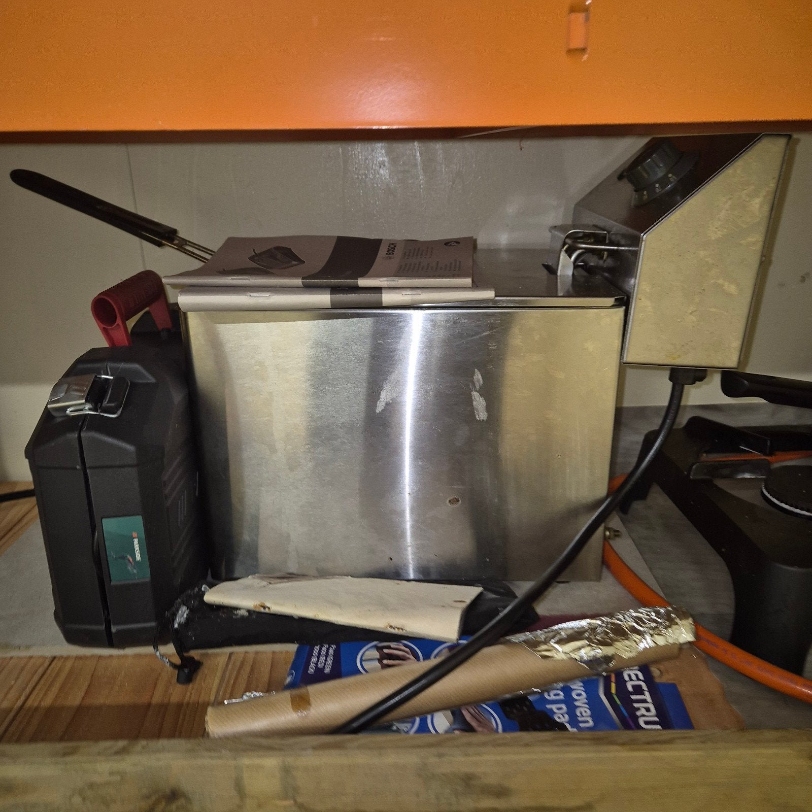 Friteuse - RVS - Gebruikt, 2 tot 3 liter, Ophalen of Verzenden, Gebruikt, Uitneembare binnenpan