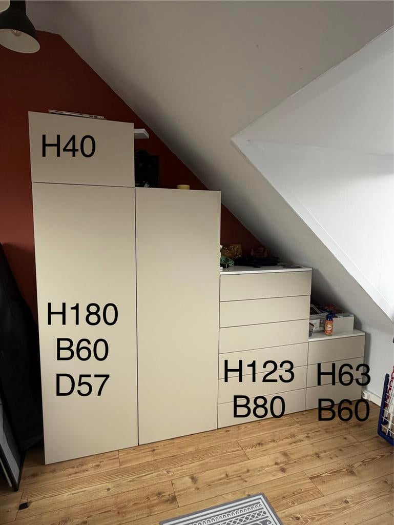 IKEA Pax kledingkast voor onder schuin dak - op maat gemaakt, Ophalen, Overige materialen, 200 cm of meer, Zo goed als nieuw