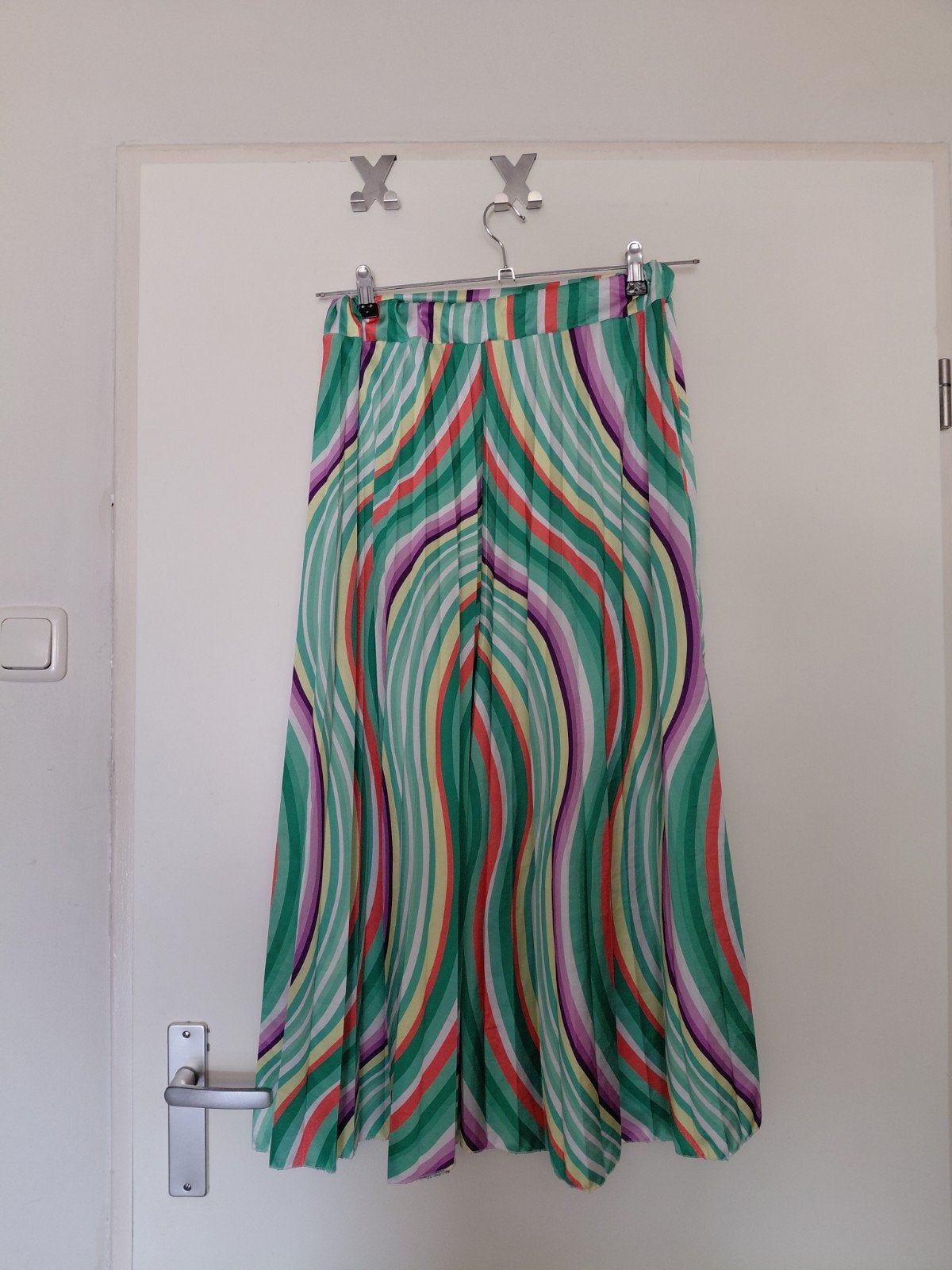 Kleurrijke geplooide maxi-rok - Made in Italy, Ophalen of Verzenden