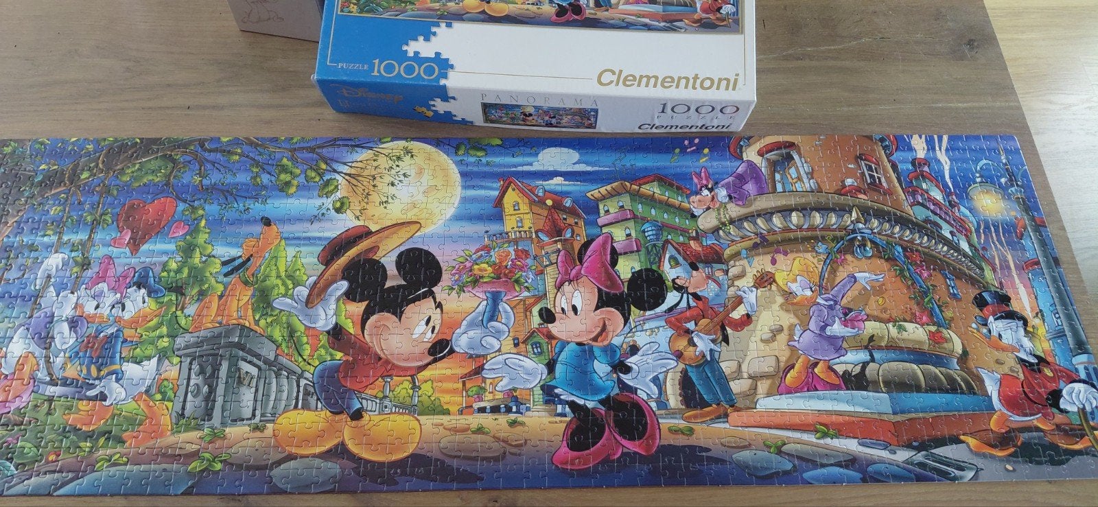 Disney panorama puzzel clementoni 1.000 stukjes, Ophalen of Verzenden, 500 t/m 1500 stukjes, Gebruikt, Legpuzzel
