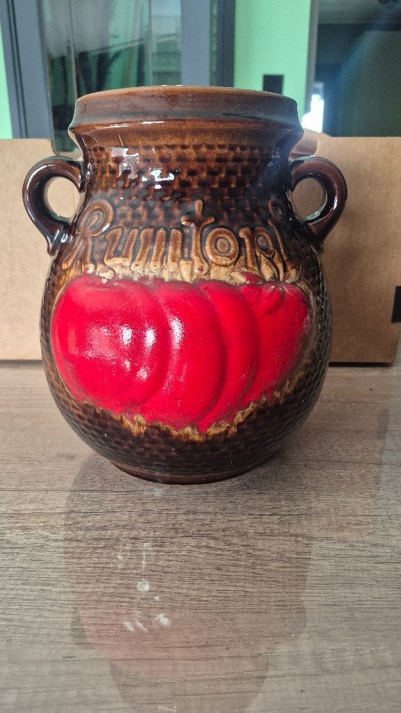 Vintage Rümtopf pot, 26 cm, Bruin, Ophalen of Verzenden, Zo goed als nieuw