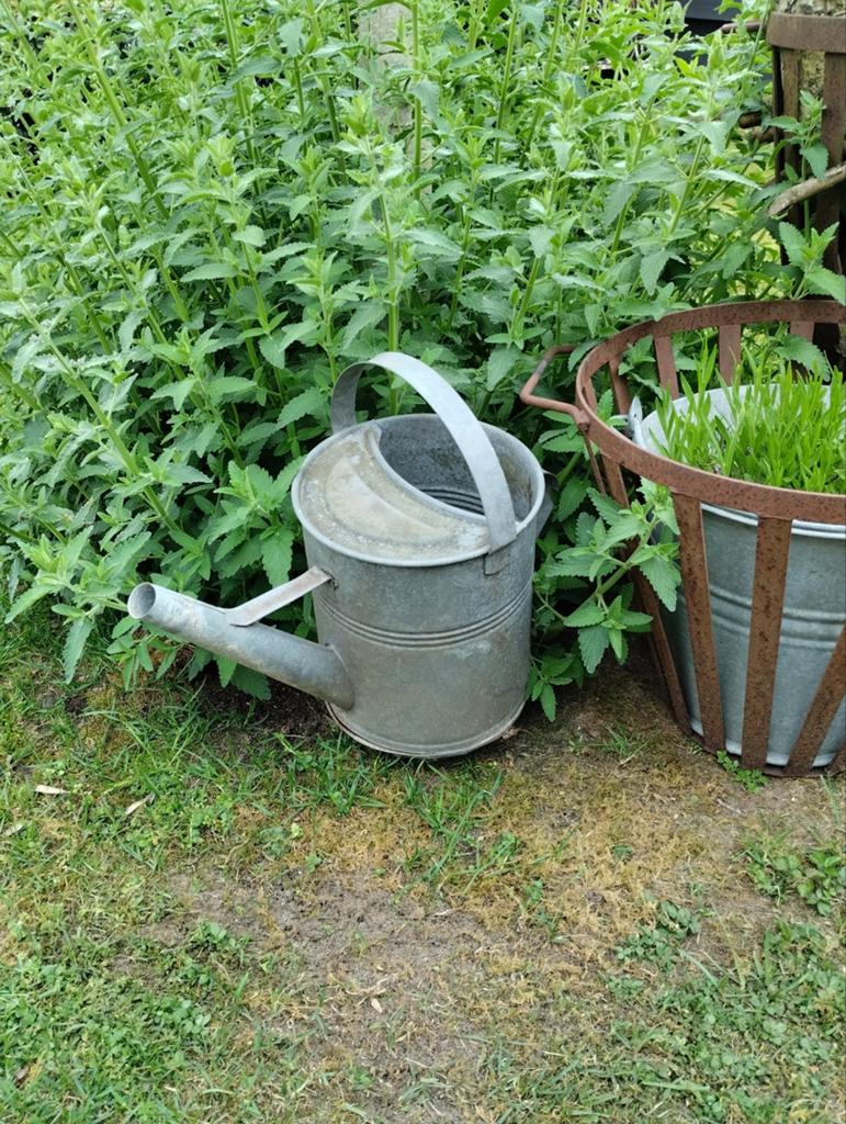 Zinken gieter, Tuin en Terras, Gieters, Ophalen of Verzenden, Gebruikt