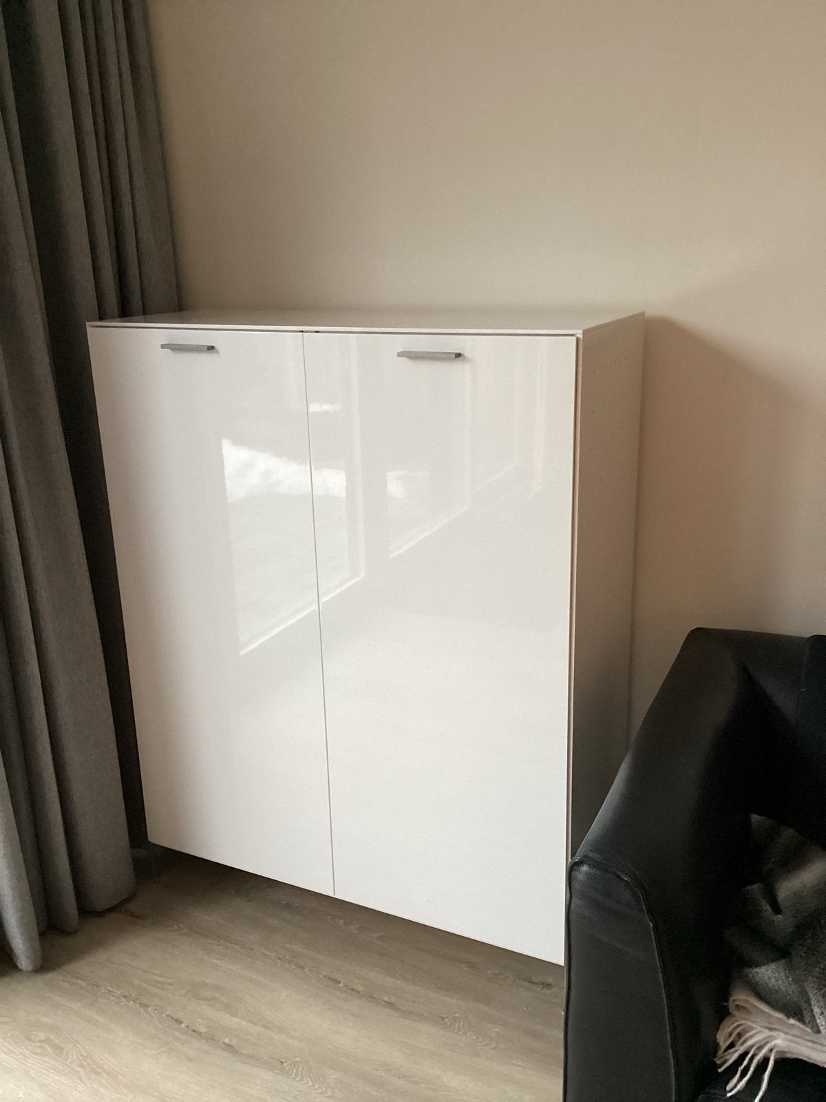Montis Moments kast met 2 sidetables - Hoogglanswit, Ophalen, Gebruikt, 100 tot 150 cm, Metaal