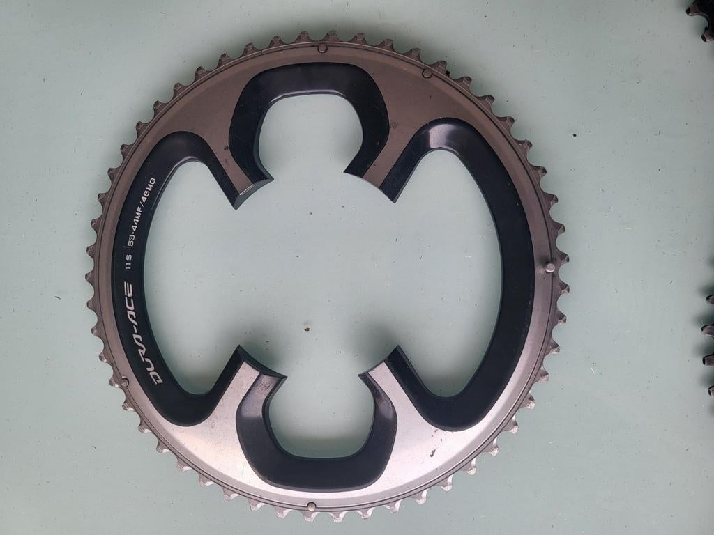 Shimano Dura-Ace 9000 Kettingbladen (53-39T), Gebruikt, Ophalen of Verzenden, Derailleur of Ketting, Aluminium