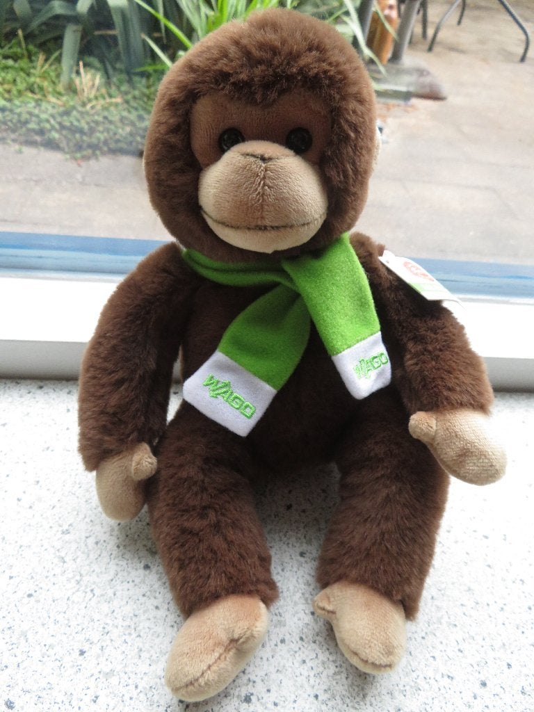 Aap of aapje van WAGO Teddy Hermann Monkey, Verzenden, Korrelvulling, Nieuw, Bruin