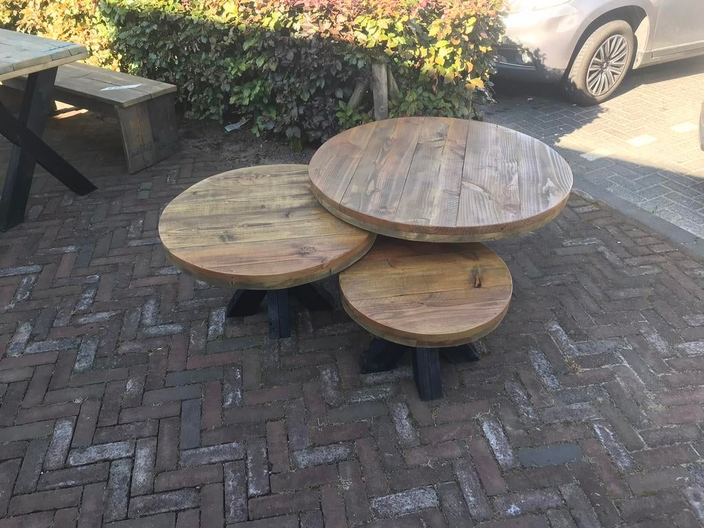Foto 10 van Salontafels van gebeitst steigerhout.