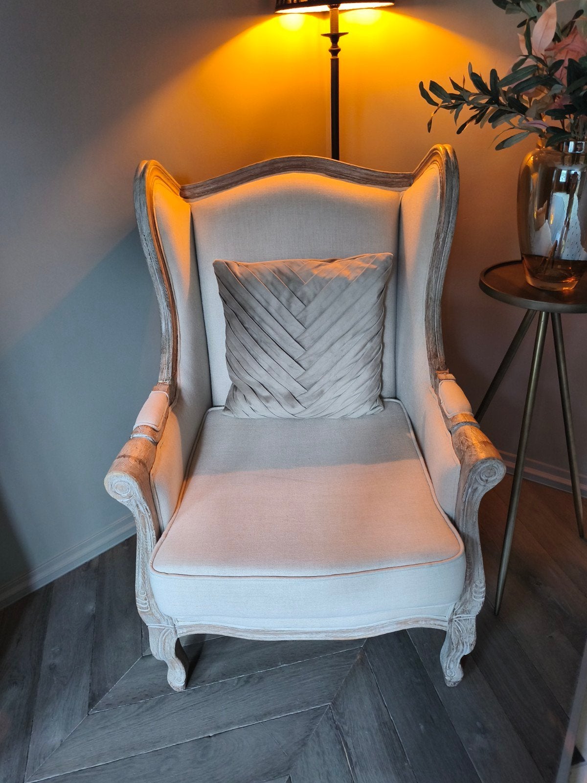 Fauteuil Lois XVI style, Ophalen, Zo goed als nieuw, 50 tot 75 cm