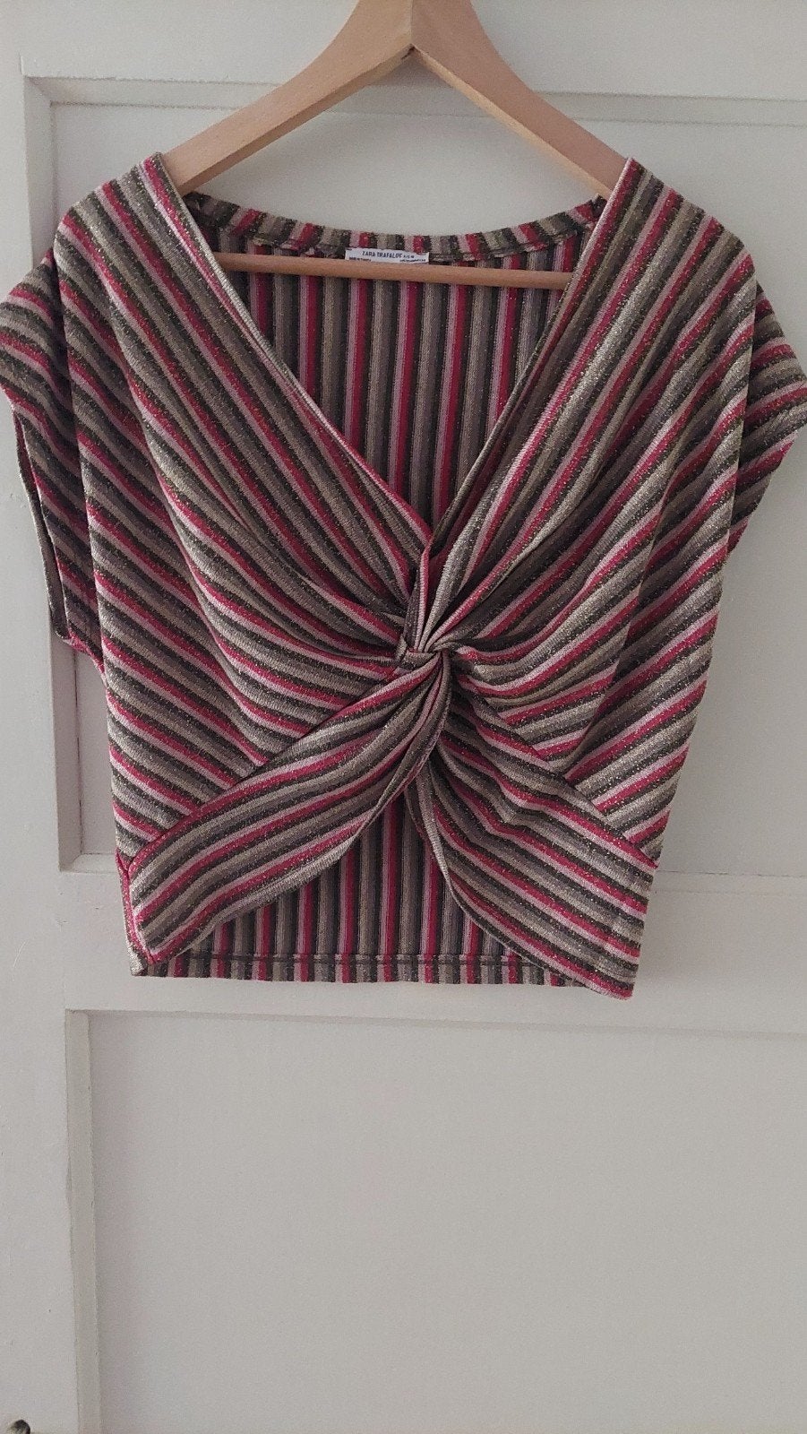 Zara Trafaluc gestreepte crop top S, Kleding | Dames, Ophalen, Meerkleurig, Zara Trafaluc, Zo goed als nieuw