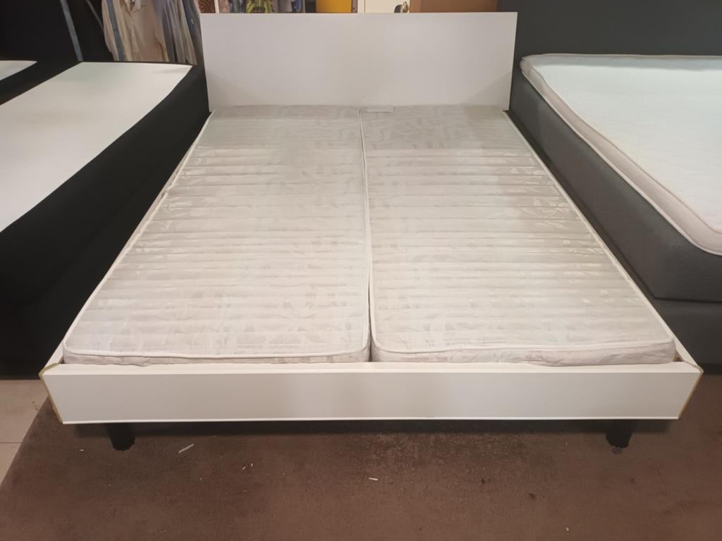 Mooie 2 Persoons Bed., Ophalen, Gebruikt, Wit, Tweepersoons