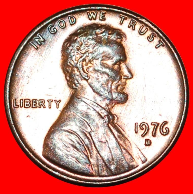 Ⰺ MEMORIAL (1959-1982): USA 1 CENT 1976D LINCOLN (1809-1865), Ophalen of Verzenden, Noord-Amerika, Losse munt