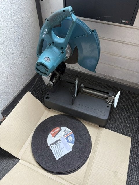 Makita LW1401 afkortzaag amper gebruikt, Ophalen, 70 mm of meer, Zo goed als nieuw, Makita