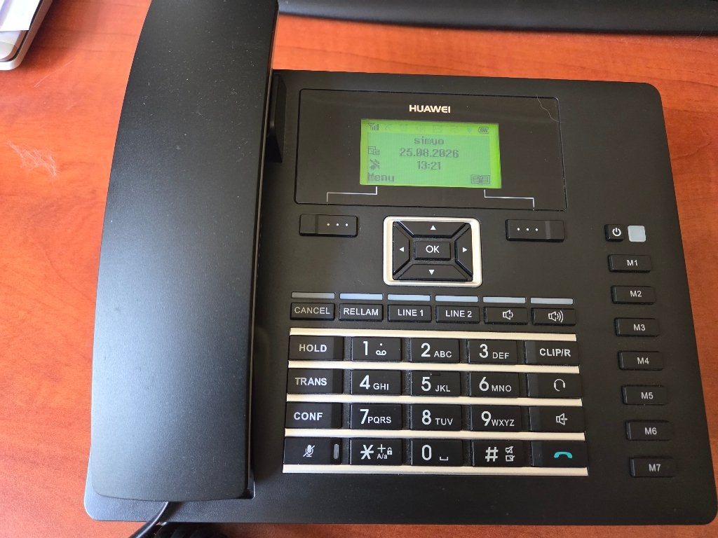 Huawei Neo 3400 GSM bureautelefoon, Verzenden, Zwart, Fysiek toetsenbord, Zo goed als nieuw