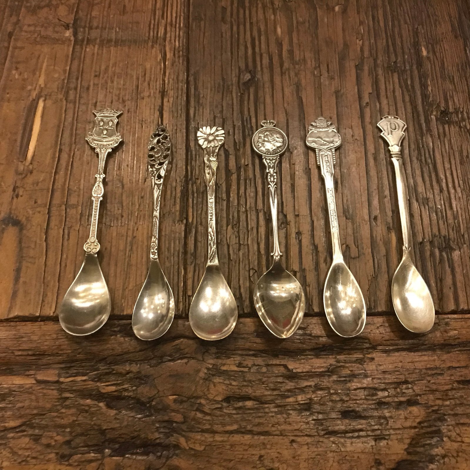 Set van 6 verzilverde theelepels - Unieke ontwerpen, Ophalen of Verzenden