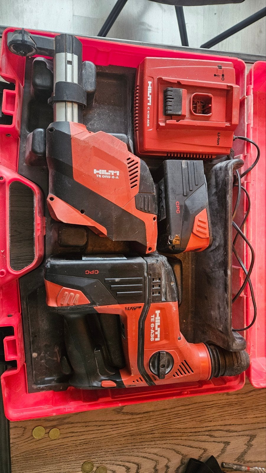 Hilti TE 6-A36 Accu Boorhamer met 2x 36V accu's en lader, Doe-het-zelf en Verbouw, Ophalen of Verzenden, Gebruikt, Boor- en/of Breekhamer