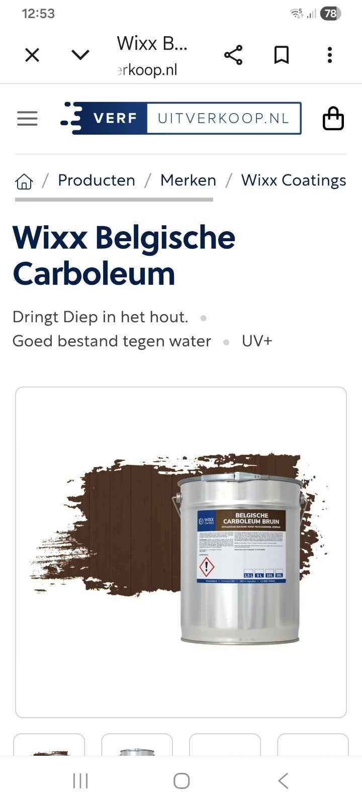 Carboleum 5 liter, Ophalen of Verzenden, Nieuw