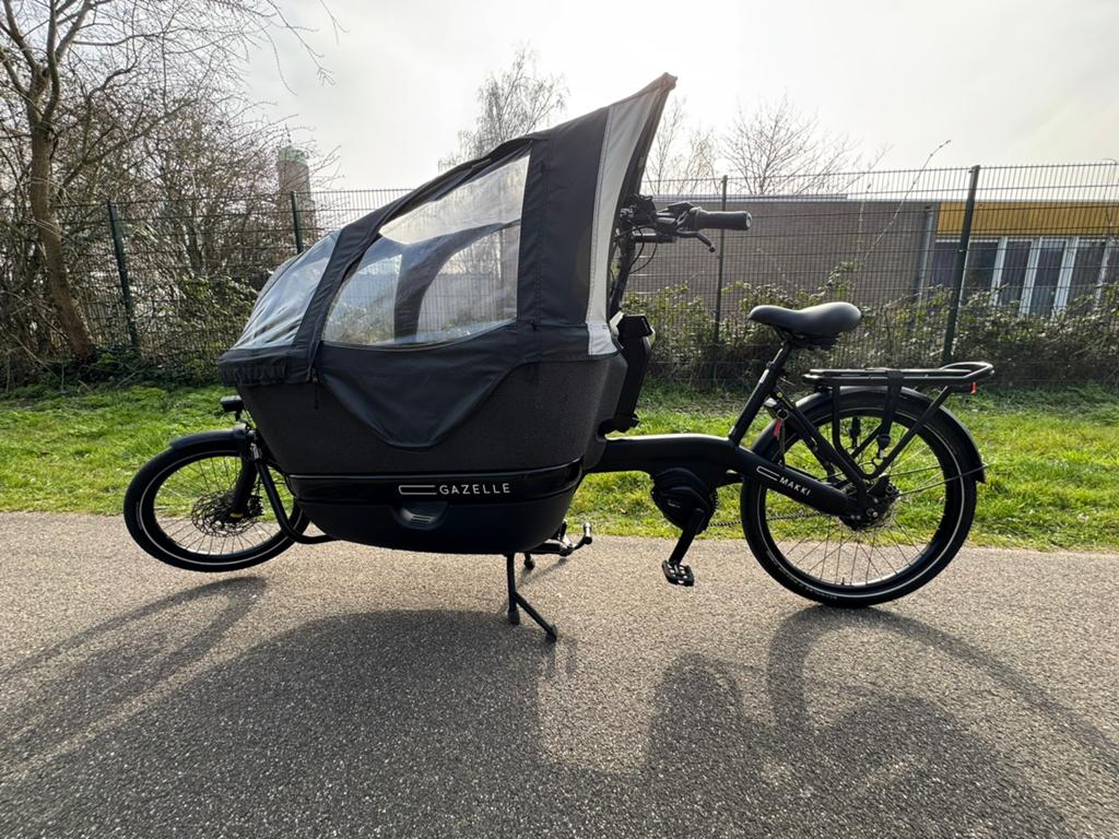 Gazelle Makki Connect Zwart (compleet en onderhouden), Ophalen of Verzenden, Zo goed als nieuw, Gazelle, Huif
