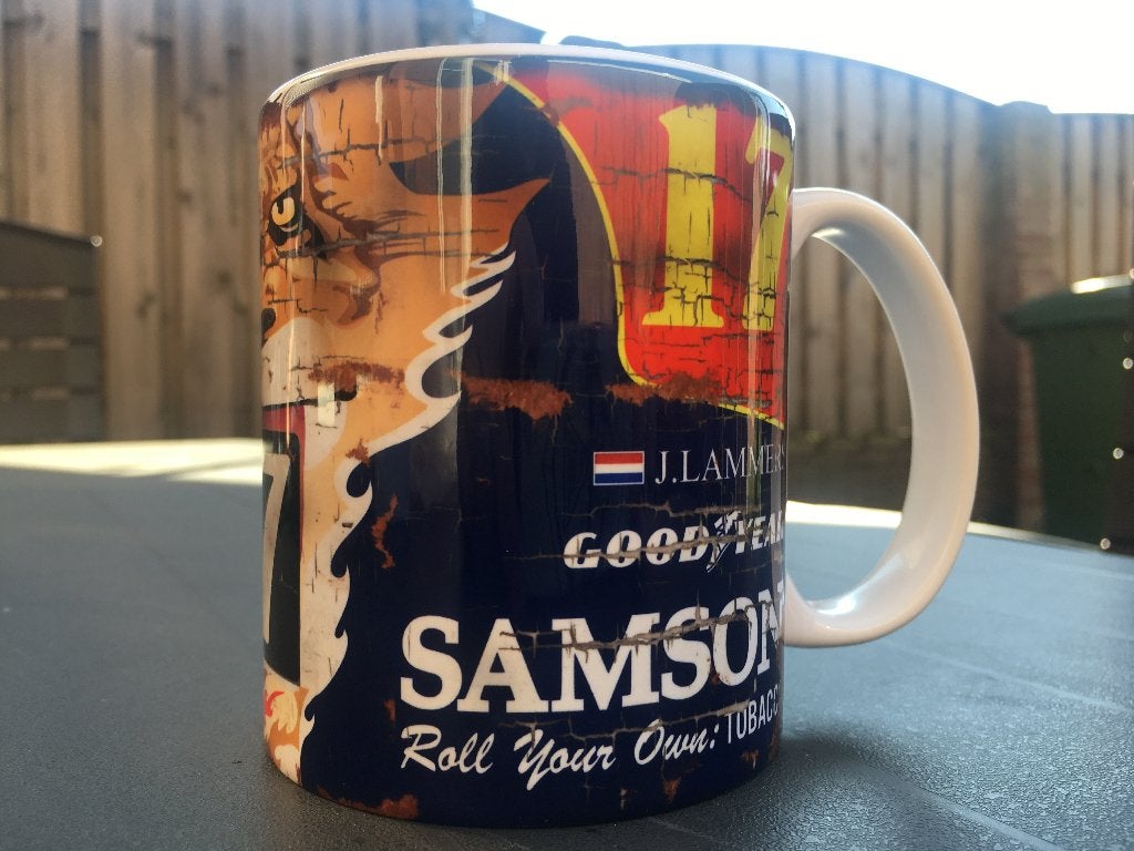 ✅ Jan Lammers Samson Shadow mok Vintage olie F1 Autosport, Ophalen of Verzenden, Nieuw, Formule 1