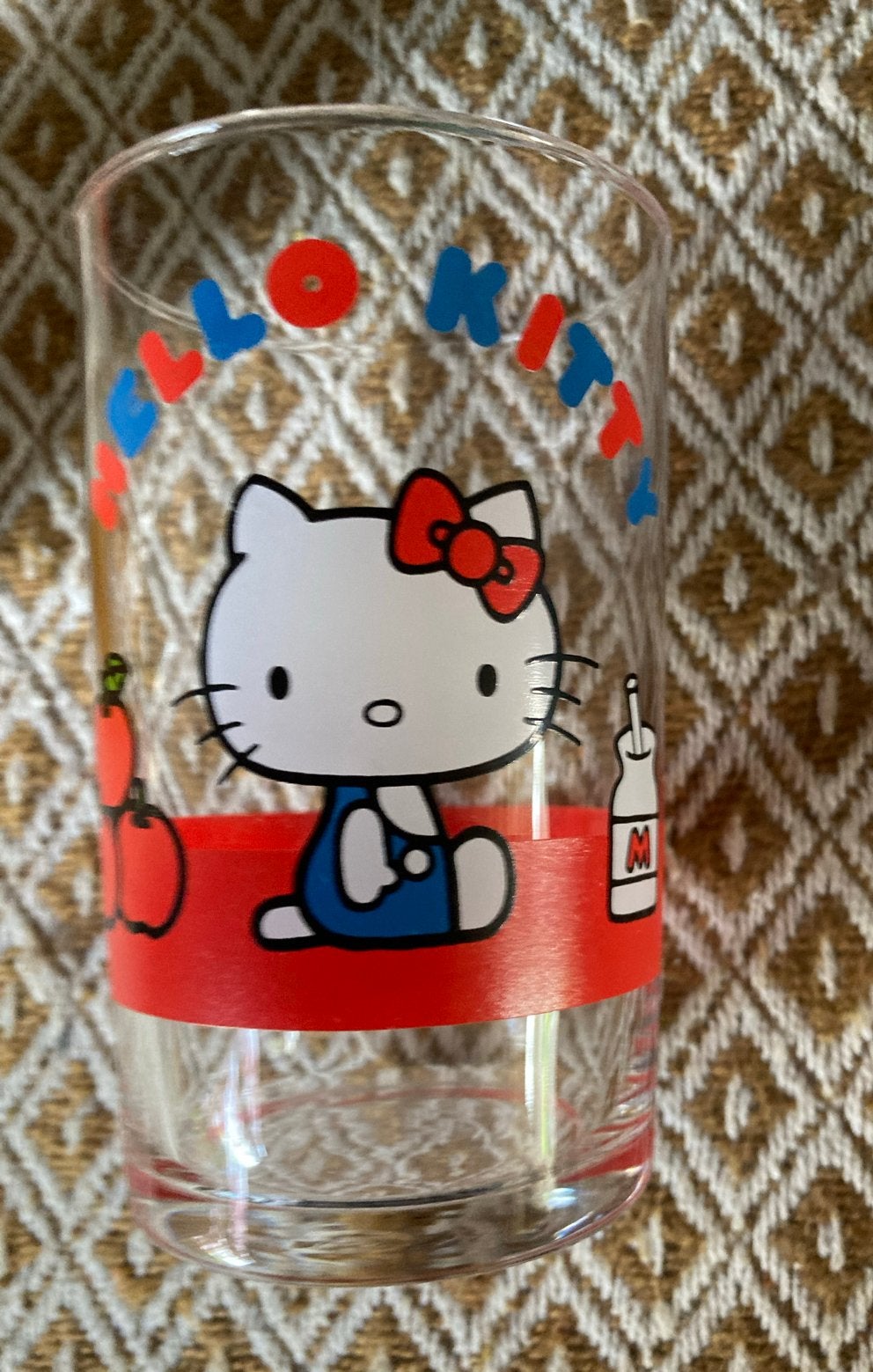 Vintage Hello Kitty Glas limonade glas Sanrio, Verzamelen, Glas en Borrelglaasjes, Ophalen of Verzenden, Gebruikt