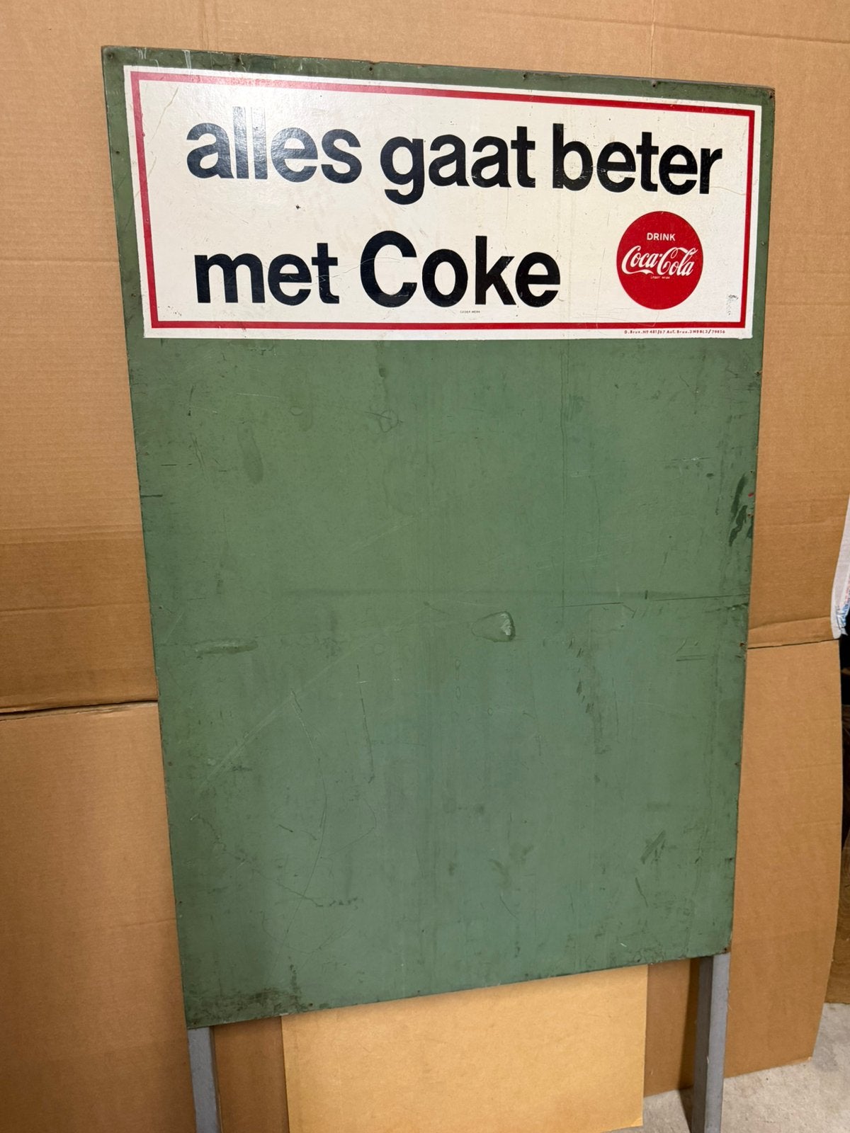Coca cola reclamebord, Ophalen of Verzenden, Zo goed als nieuw, Reclamebord