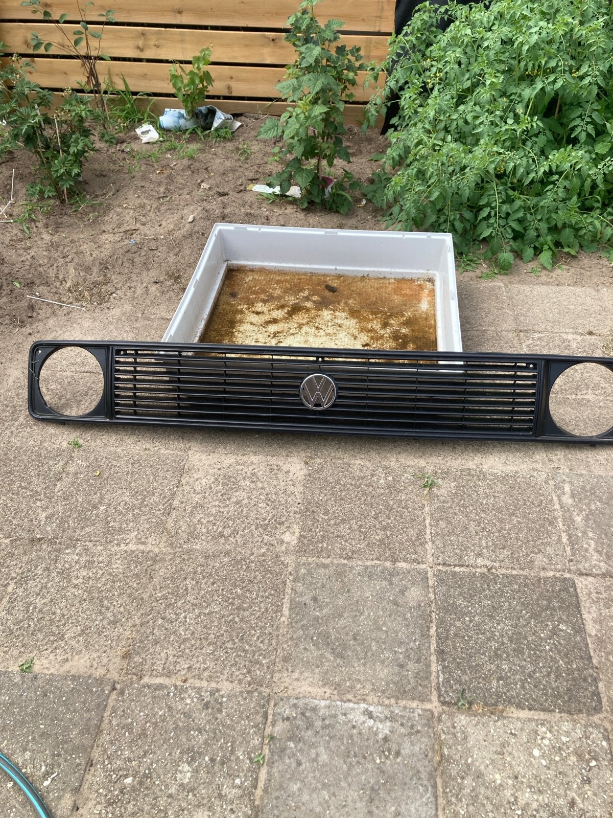 Grille Volkswagen t3 bus met embleem., Ophalen, Gebruikt, Voor, Volkswagen