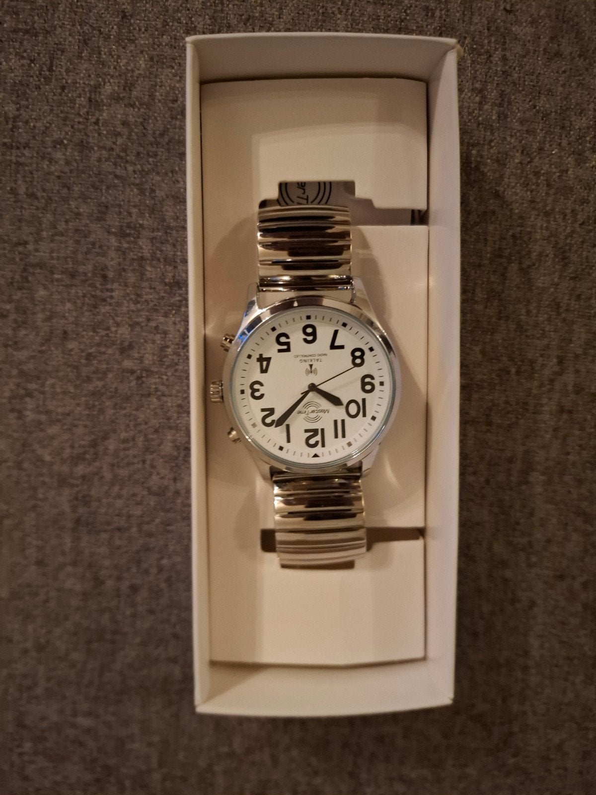 Nieuw sprekend analoog horloge - Radio-gestu, Overige merken, Staal, Polshorloge, Nieuw
