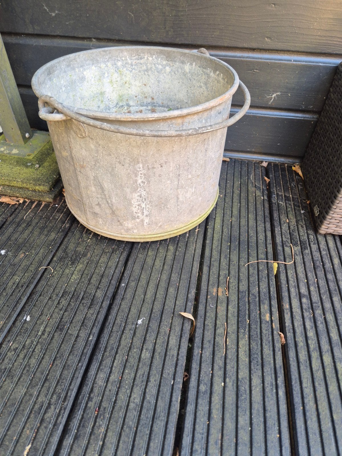Zinker emmer-bak, Ophalen, Rond, Metaal, Minder dan 30 cm