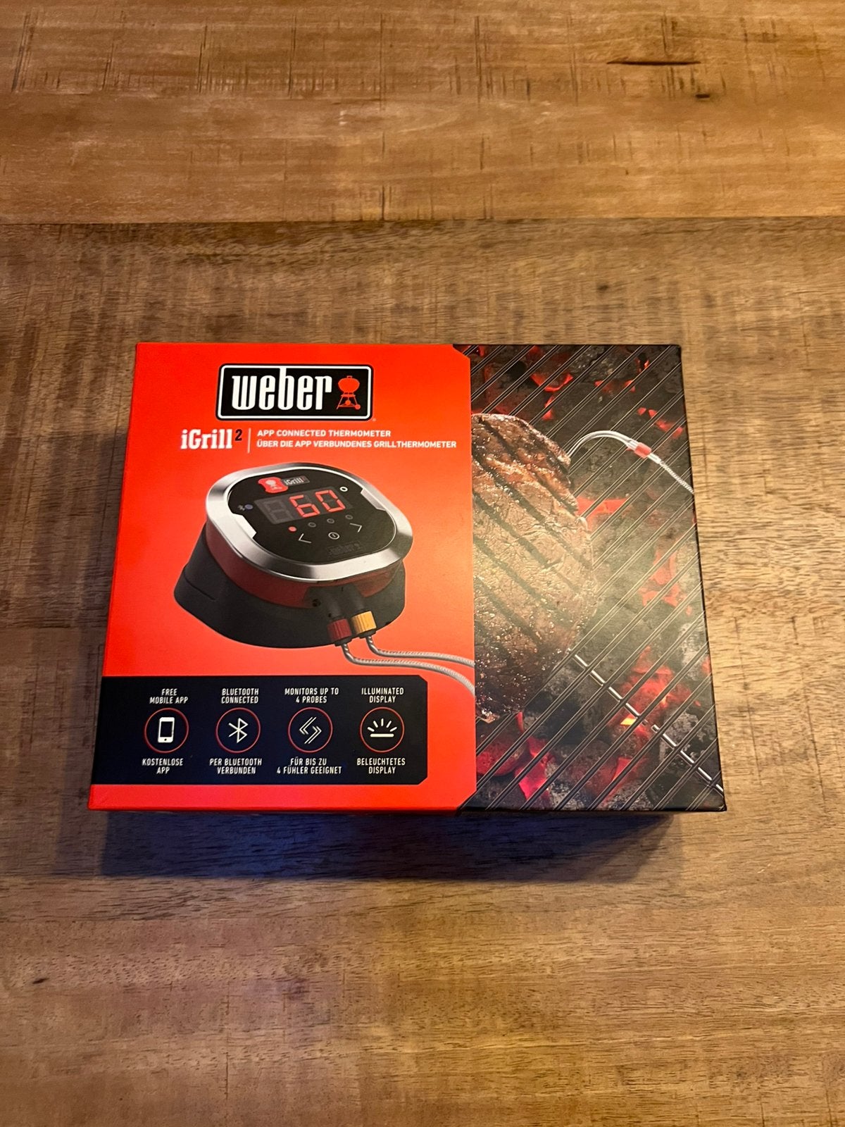 Weber igrill 2 thermometer, Ophalen of Verzenden, Zo goed als nieuw