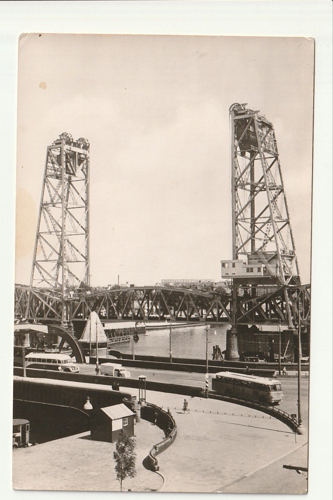 ROTTERDAM HEFBRUG KONINGSHAVEN SPOORBRUG RET SAURER VERHEUL, Ophalen of Verzenden, 1960 tot 1980, Ongelopen, Zuid-Holland