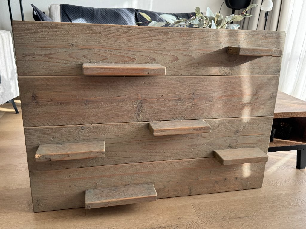 Steigerhouten wandmeubel, Ophalen, Gebruikt